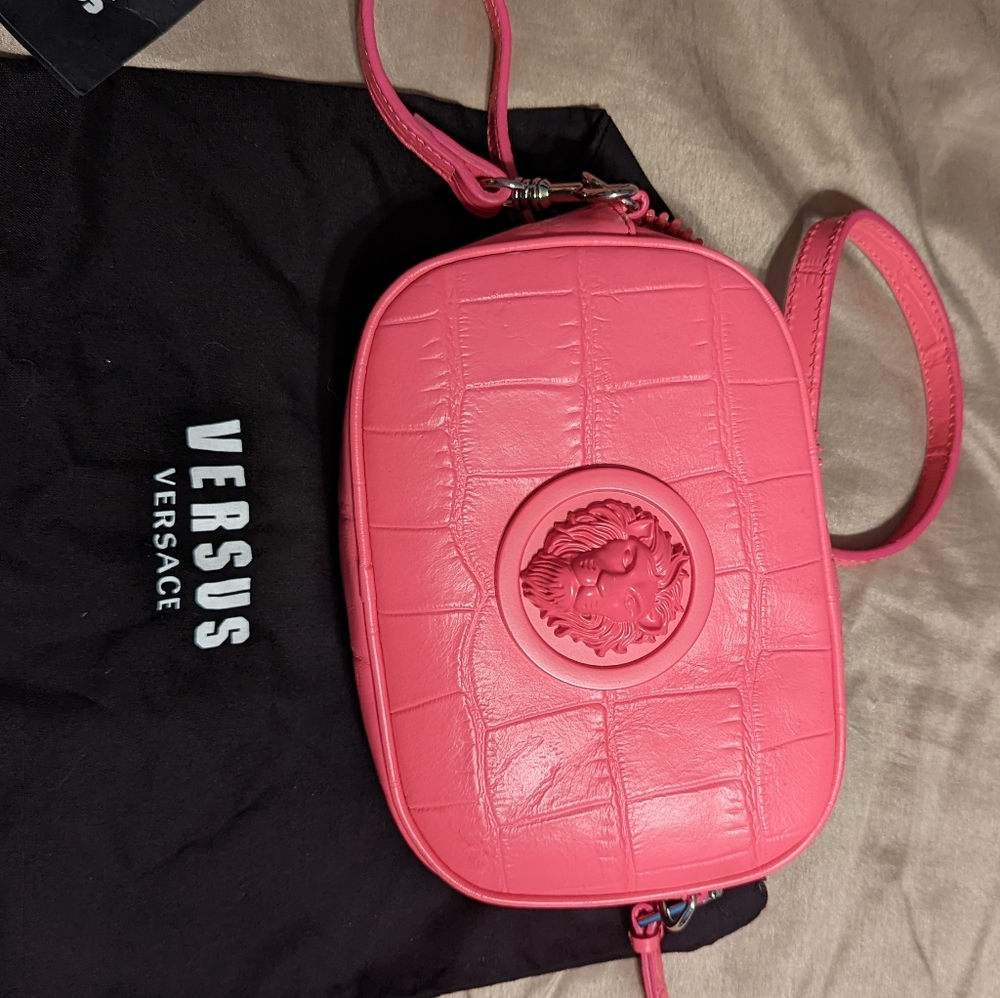 Versus by Versace Pink Croc Crossbody